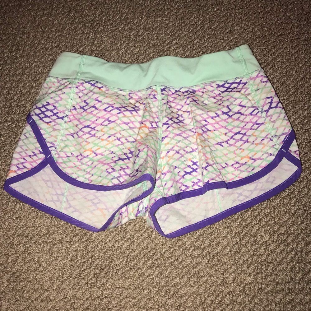 Ivivva purple and green girls athletic shorts
